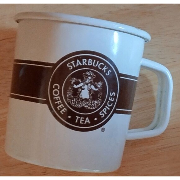 STARBUCKS Enamel Tin Mug Cup 14 oz. Coffee Tea Spices Mermaid - 2016 Collection - Picture 10 of 13